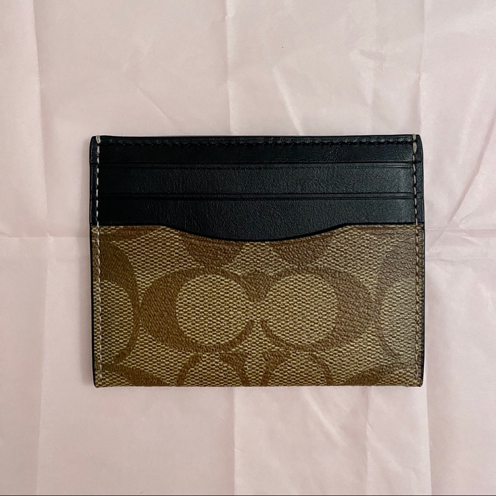 Coach Card Case In Signature Canvas